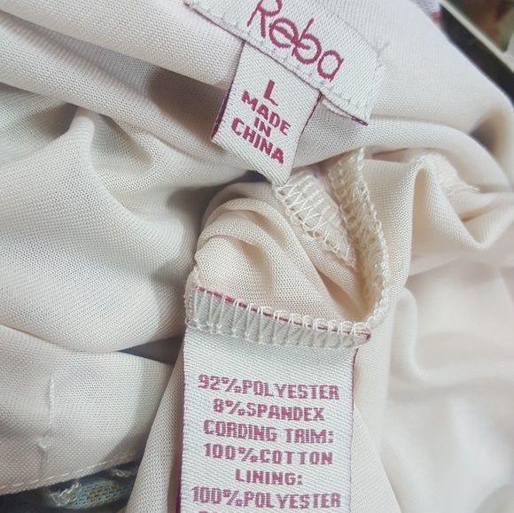 Reba Maxi Dress Nwt Beaded Long Peach Mix - Picture 8 of 8